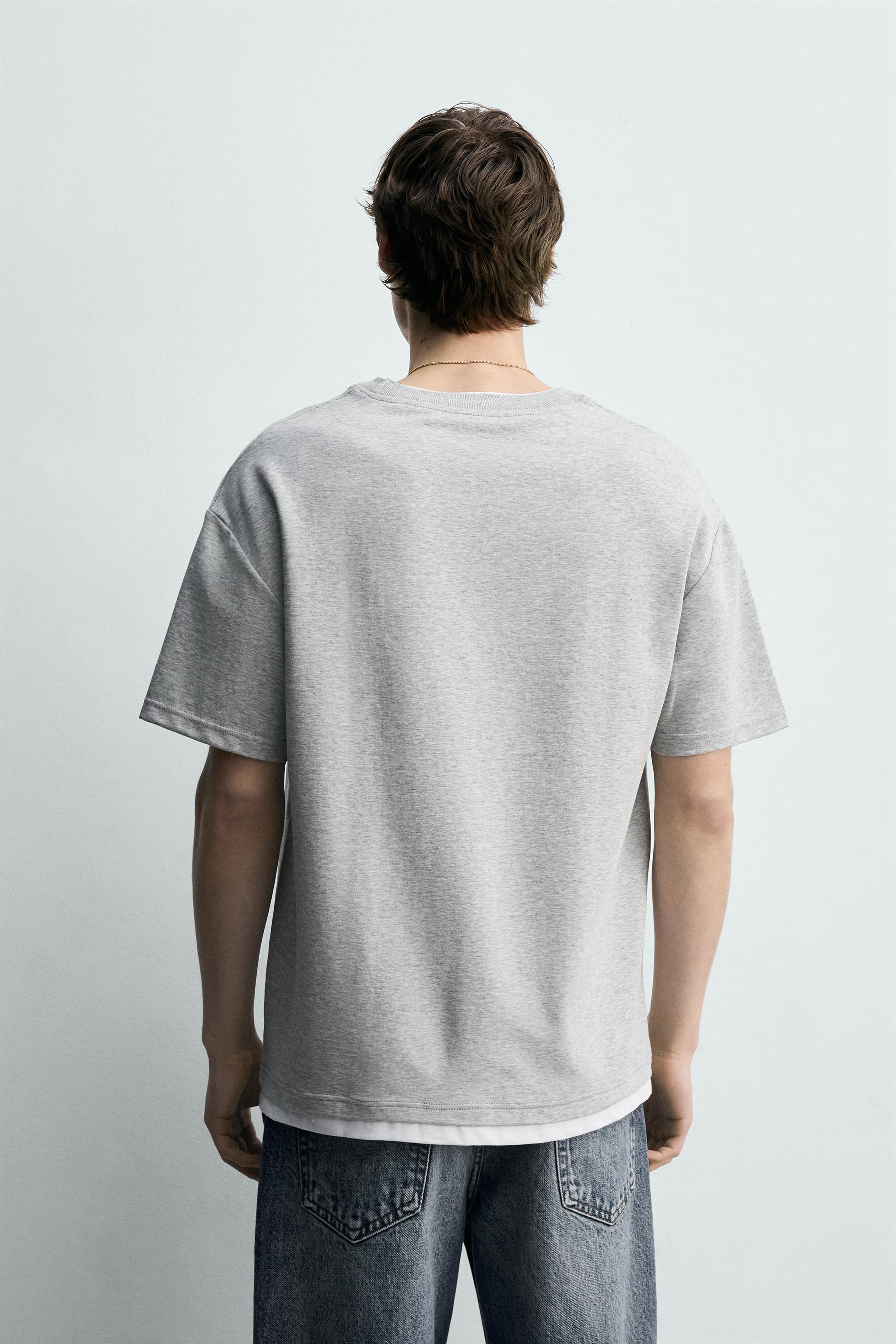 CONTRAST DOUBLE TRIM T-SHIRT